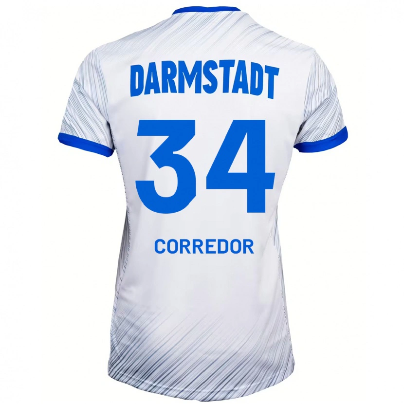 Danxen Herren Killian Corredor #34 Weiß Blau Auswärtstrikot Trikot 2024/25 T-Shirt