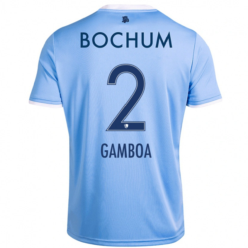 Danxen Herren Cristian Gamboa #2 Himmelblau Auswärtstrikot Trikot 2024/25 T-Shirt