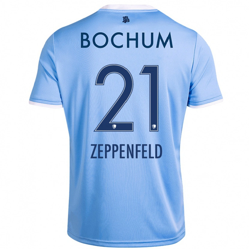 Danxen Herren Paul Zeppenfeld #21 Himmelblau Auswärtstrikot Trikot 2024/25 T-Shirt