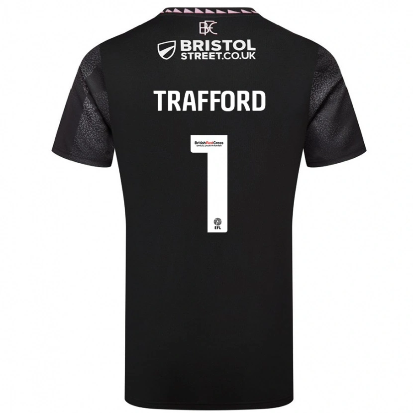 Danxen Herren James Trafford #1 Schwarz Auswärtstrikot Trikot 2024/25 T-Shirt