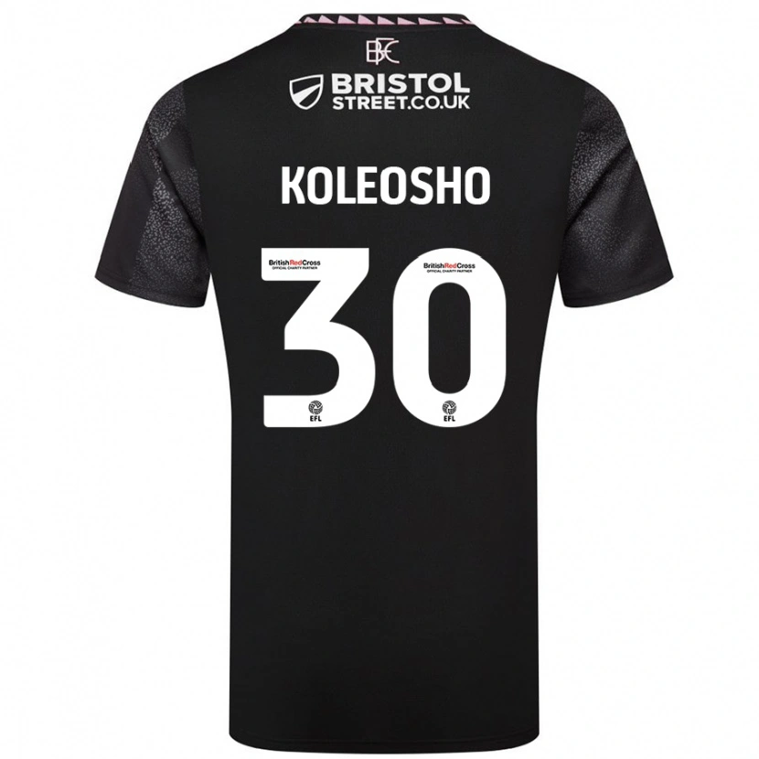 Danxen Herren Luca Koleosho #30 Schwarz Auswärtstrikot Trikot 2024/25 T-Shirt