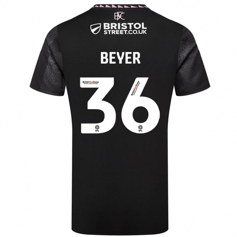 Danxen Herren Jordan Beyer #36 Schwarz Auswärtstrikot Trikot 2024/25 T-Shirt