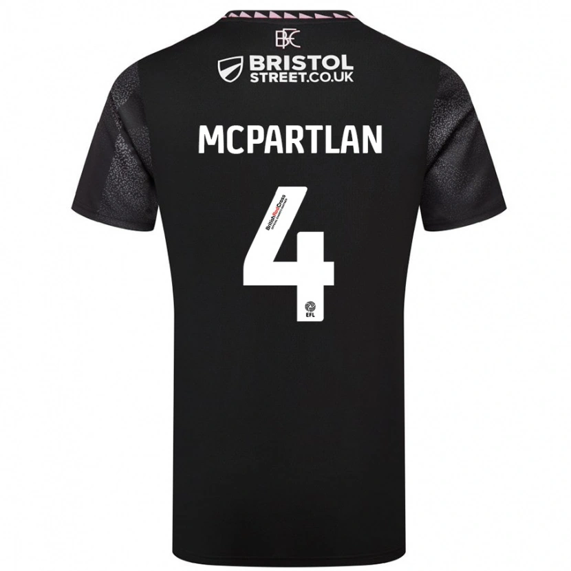 Danxen Herren Brenna Mcpartlan #4 Schwarz Auswärtstrikot Trikot 2024/25 T-Shirt