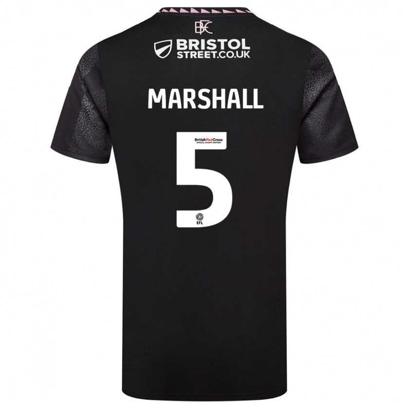 Danxen Herren Georgia Marshall #5 Schwarz Auswärtstrikot Trikot 2024/25 T-Shirt
