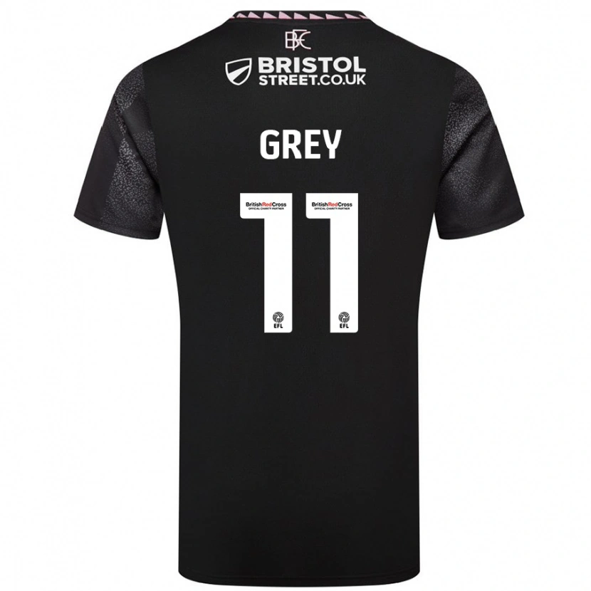 Danxen Herren Anna Grey #11 Schwarz Auswärtstrikot Trikot 2024/25 T-Shirt
