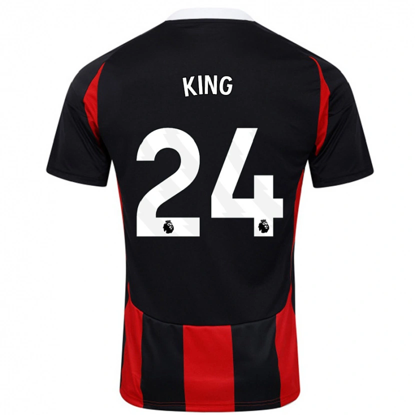 Danxen Herren Joshua King #24 Schwarz Rot Auswärtstrikot Trikot 2024/25 T-Shirt