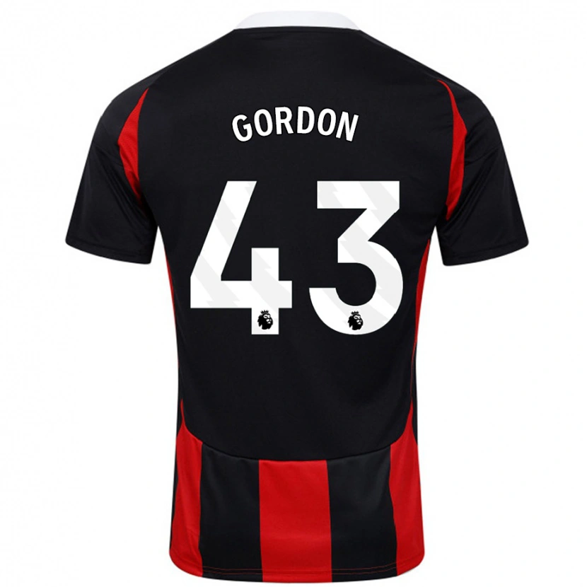 Danxen Herren Lemar Gordon #43 Schwarz Rot Auswärtstrikot Trikot 2024/25 T-Shirt