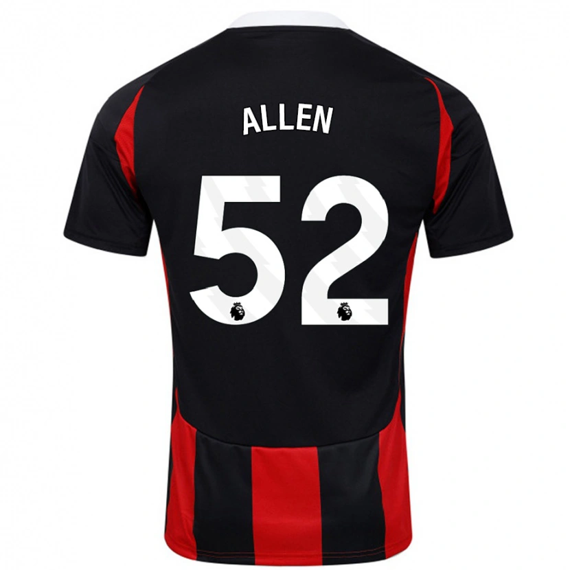 Danxen Herren Michael Allen #52 Schwarz Rot Auswärtstrikot Trikot 2024/25 T-Shirt
