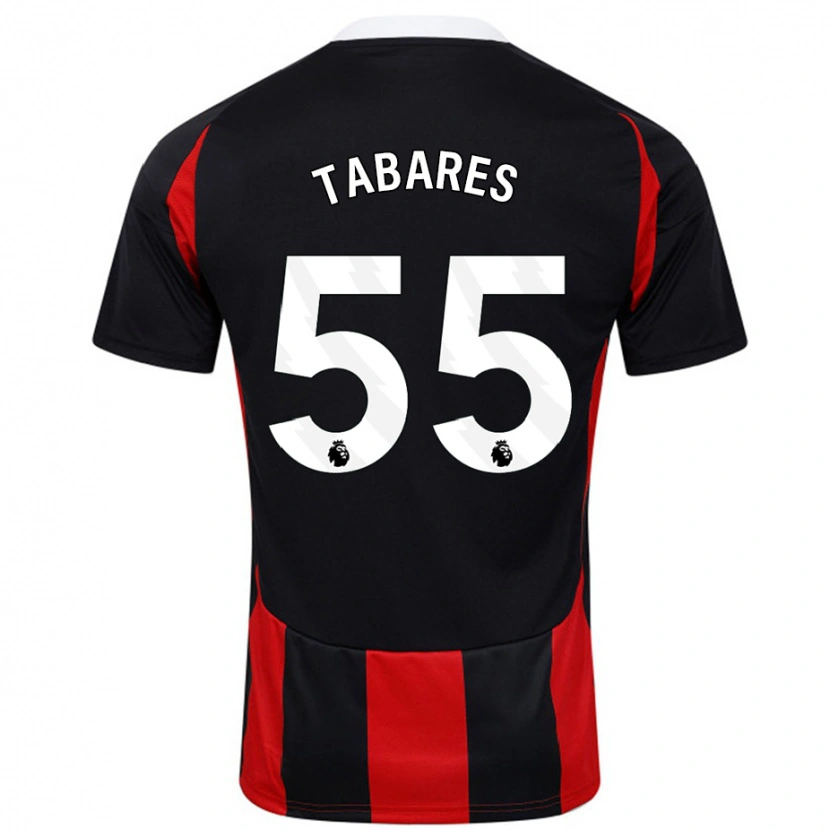 Danxen Herren Samuel Tabares #55 Schwarz Rot Auswärtstrikot Trikot 2024/25 T-Shirt