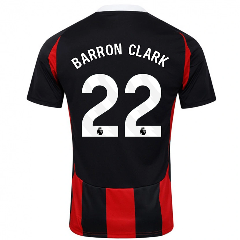 Danxen Herren Betty Barron-Clark #22 Schwarz Rot Auswärtstrikot Trikot 2024/25 T-Shirt