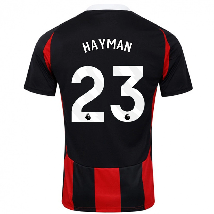 Danxen Herren Alex Hayman #23 Schwarz Rot Auswärtstrikot Trikot 2024/25 T-Shirt