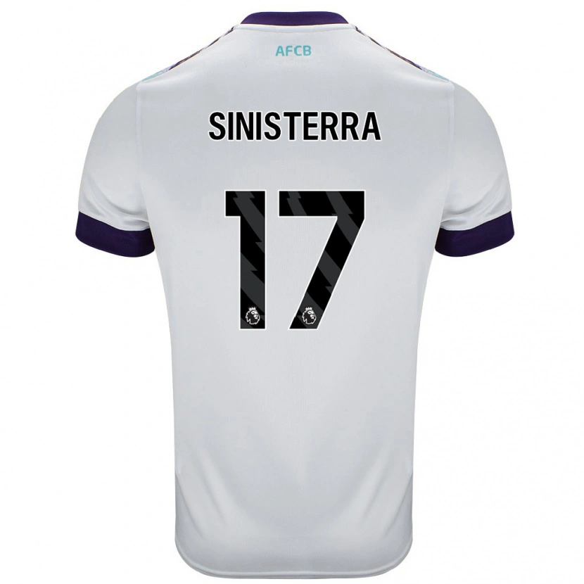 Danxen Herren Luis Sinisterra #17 Weiß Grün Lila Auswärtstrikot Trikot 2024/25 T-Shirt