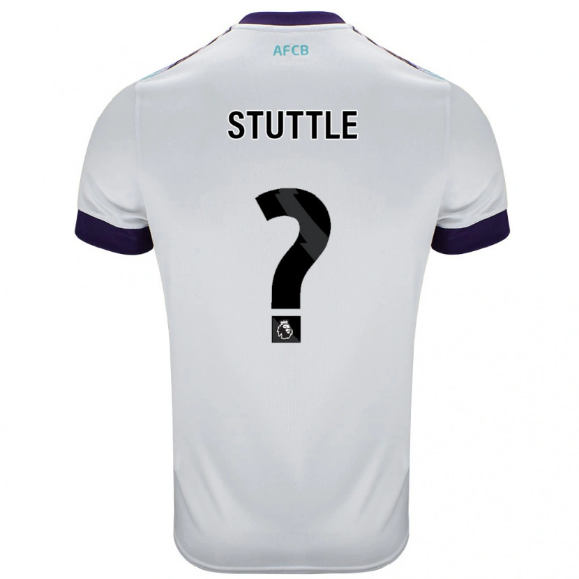 Danxen Herren Jonny Stuttle #0 Weiß Grün Lila Auswärtstrikot Trikot 2024/25 T-Shirt
