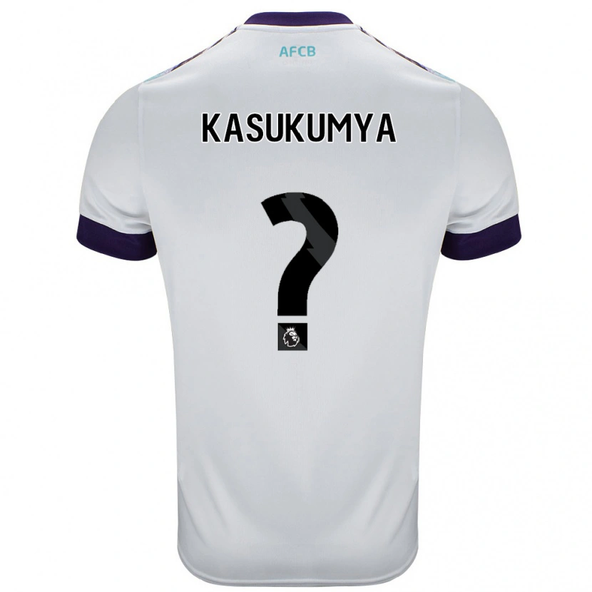 Danxen Herren Kashanga Kasukumya #0 Weiß Grün Lila Auswärtstrikot Trikot 2024/25 T-Shirt