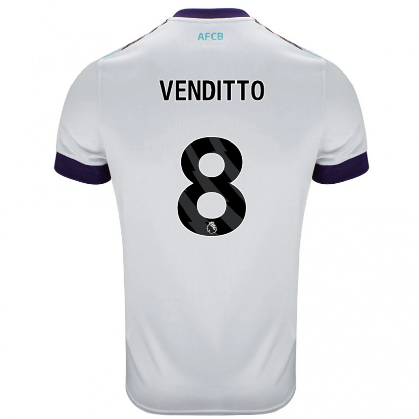 Danxen Herren Olivia Venditto #8 Weiß Grün Lila Auswärtstrikot Trikot 2024/25 T-Shirt