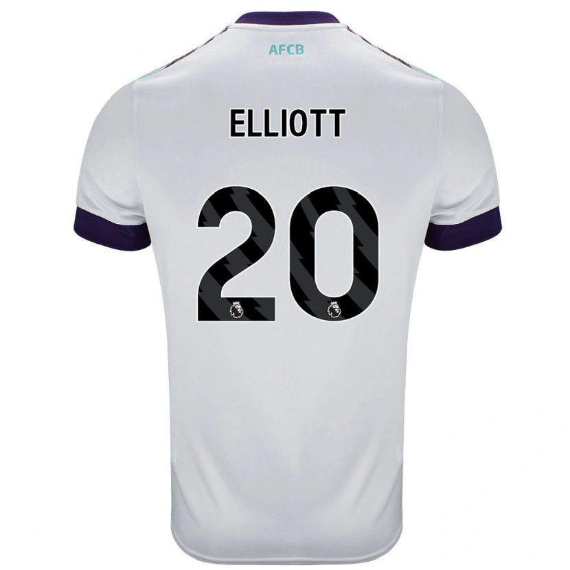 Danxen Herren Kaitlyn Elliott #20 Weiß Grün Lila Auswärtstrikot Trikot 2024/25 T-Shirt