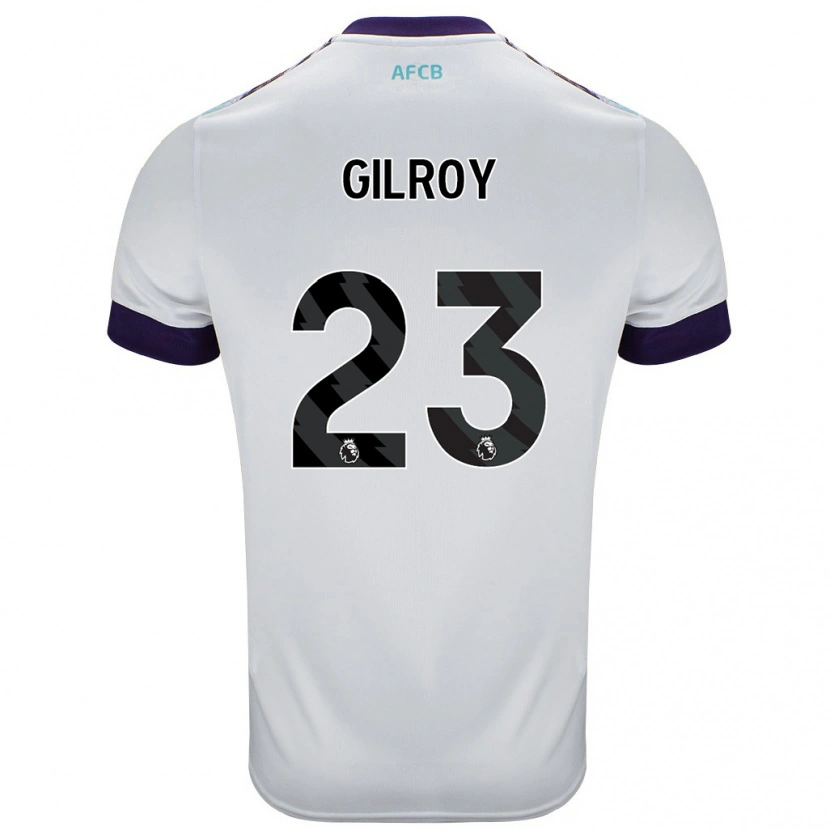 Danxen Herren Chloe Gilroy #23 Weiß Grün Lila Auswärtstrikot Trikot 2024/25 T-Shirt