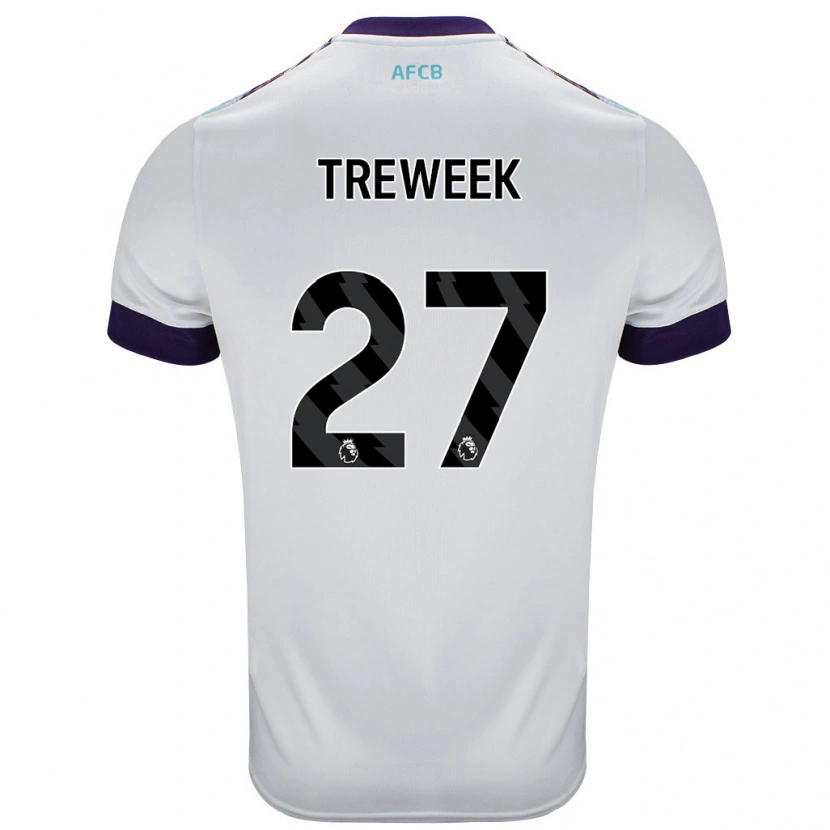 Danxen Herren Amber Treweek #27 Weiß Grün Lila Auswärtstrikot Trikot 2024/25 T-Shirt