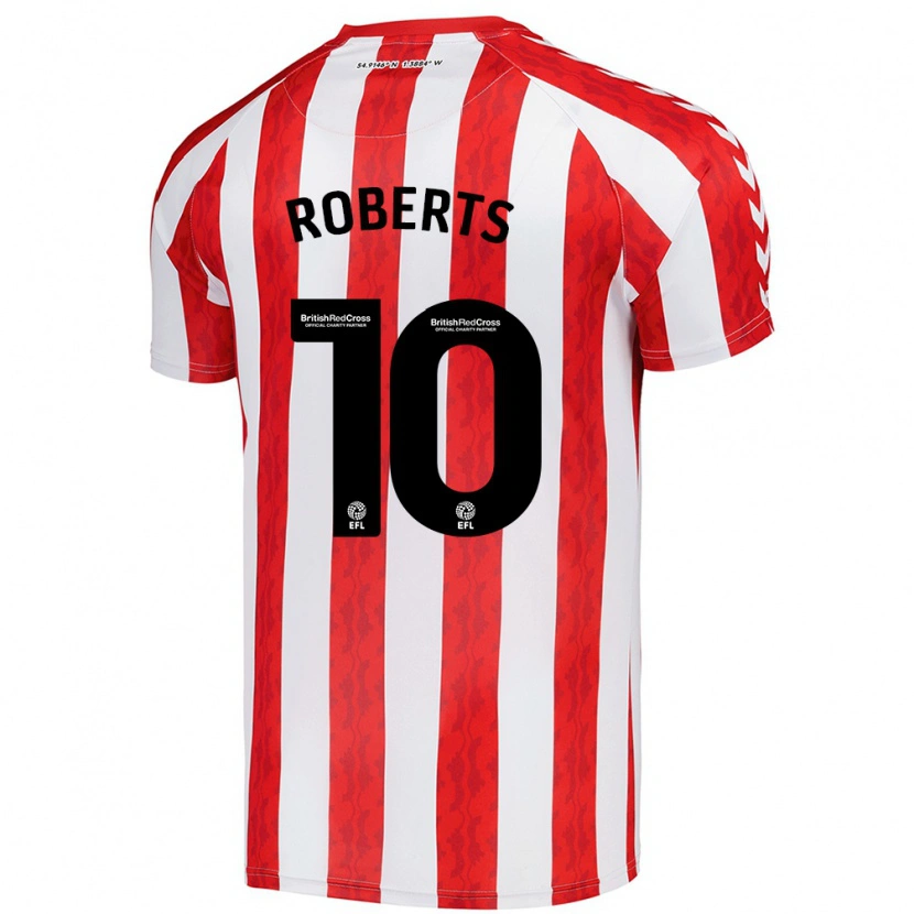 Danxen Damen Patrick Roberts #10 Rot Weiß Heimtrikot Trikot 2024/25 T-Shirt