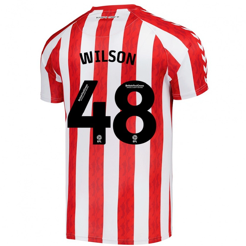 Danxen Damen Callum Wilson #48 Rot Weiß Heimtrikot Trikot 2024/25 T-Shirt
