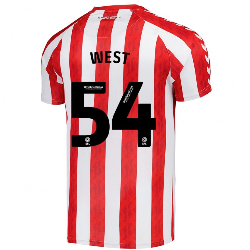 Danxen Damen Ella West #54 Rot Weiß Heimtrikot Trikot 2024/25 T-Shirt