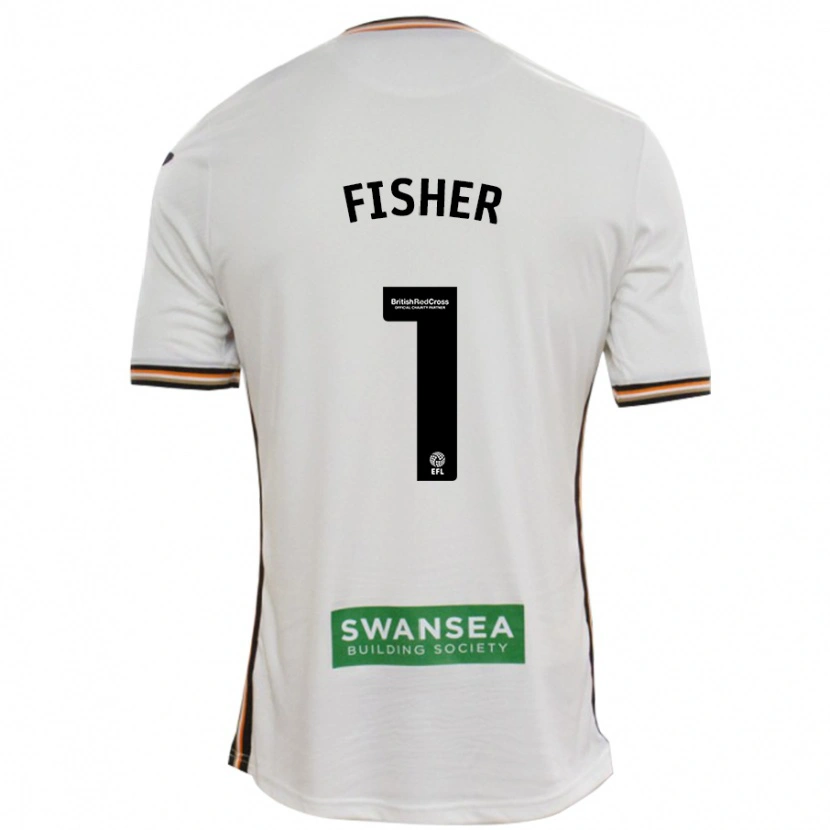Danxen Damen Andy Fisher #1 Rot Weiß Heimtrikot Trikot 2024/25 T-Shirt