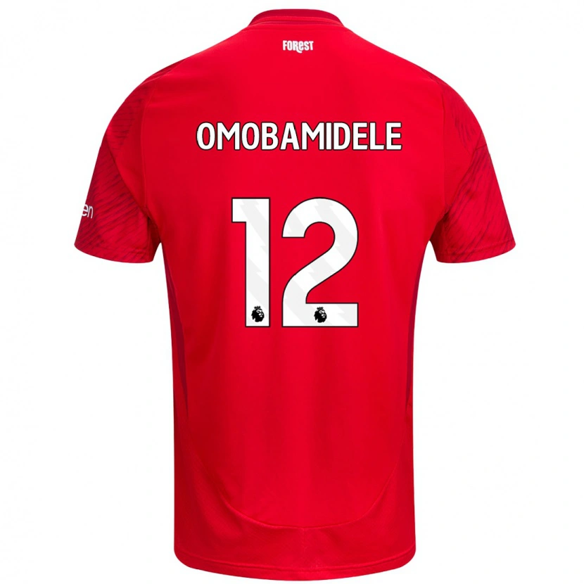 Danxen Damen Andrew Omobamidele #12 Rot Weiß Heimtrikot Trikot 2024/25 T-Shirt