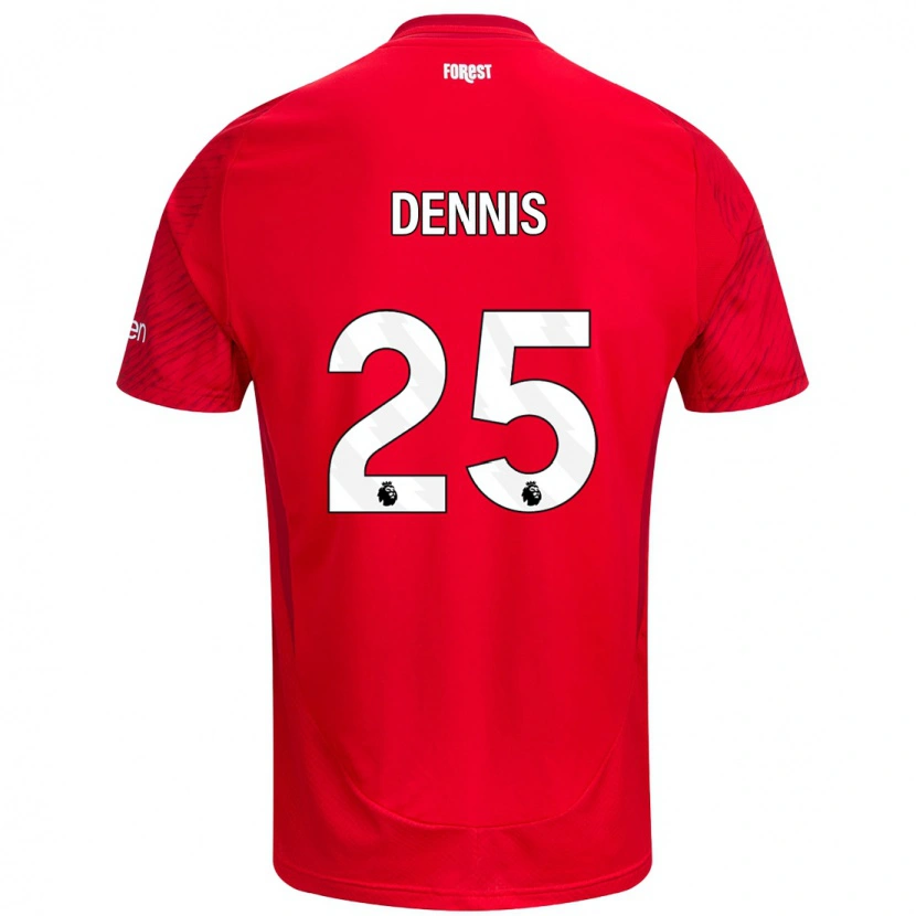 Danxen Damen Emmanuel Dennis #25 Rot Weiß Heimtrikot Trikot 2024/25 T-Shirt
