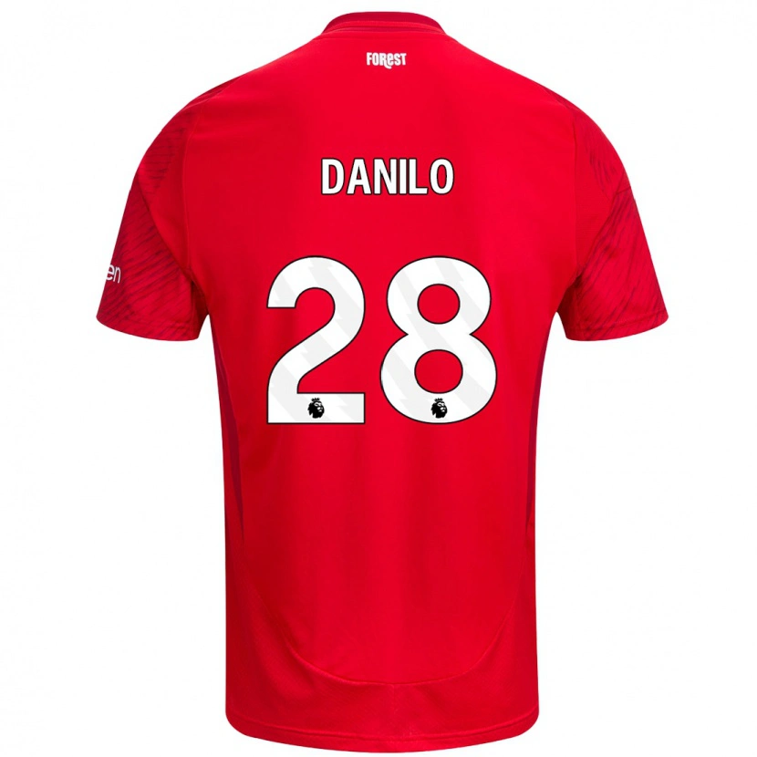 Danxen Damen Danilo #28 Rot Weiß Heimtrikot Trikot 2024/25 T-Shirt