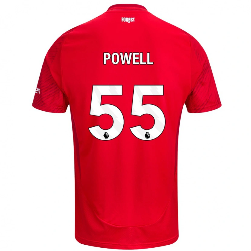 Danxen Damen Josh Powell #55 Rot Weiß Heimtrikot Trikot 2024/25 T-Shirt
