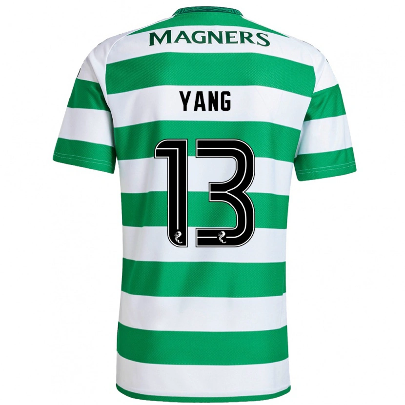 Danxen Damen Hyun-Jun Yang #13 Grün Weiß Heimtrikot Trikot 2024/25 T-Shirt