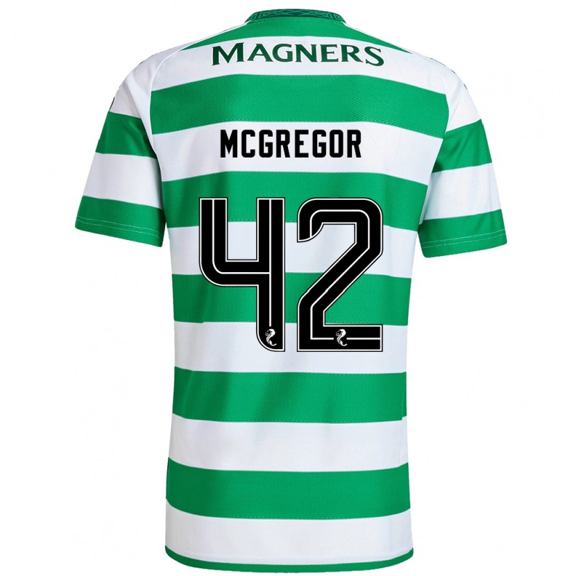 Danxen Damen Callum Mcgregor #42 Grün Weiß Heimtrikot Trikot 2024/25 T-Shirt