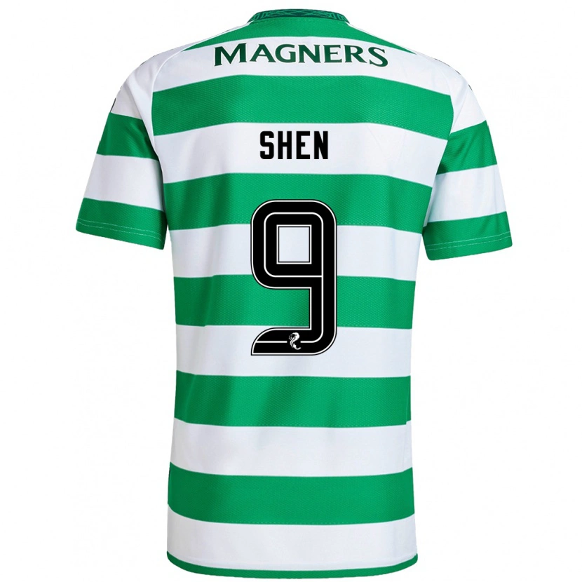 Danxen Damen Shen Mengyu #9 Grün Weiß Heimtrikot Trikot 2024/25 T-Shirt