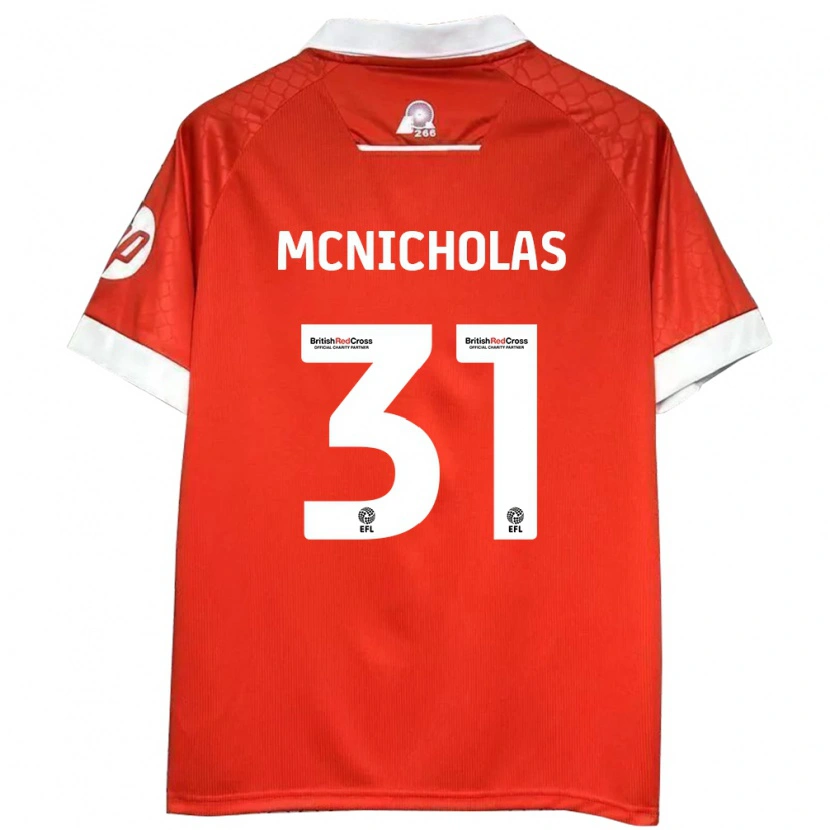 Danxen Damen Luke Mcnicholas #31 Rot Weiß Heimtrikot Trikot 2024/25 T-Shirt