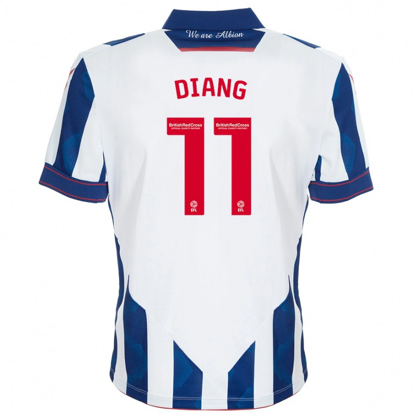 Danxen Damen Grady Diangana #11 Weiß Dunkelblau Heimtrikot Trikot 2024/25 T-Shirt