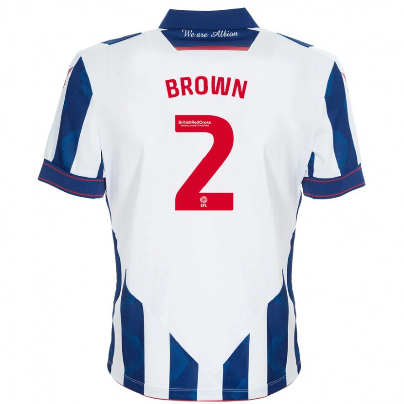Danxen Damen Ashlee Brown #2 Weiß Dunkelblau Heimtrikot Trikot 2024/25 T-Shirt