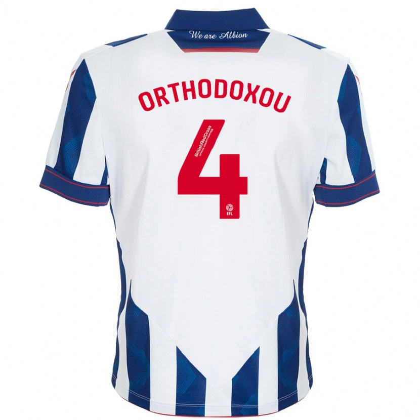 Danxen Damen Francesca Orthodoxou #4 Weiß Dunkelblau Heimtrikot Trikot 2024/25 T-Shirt