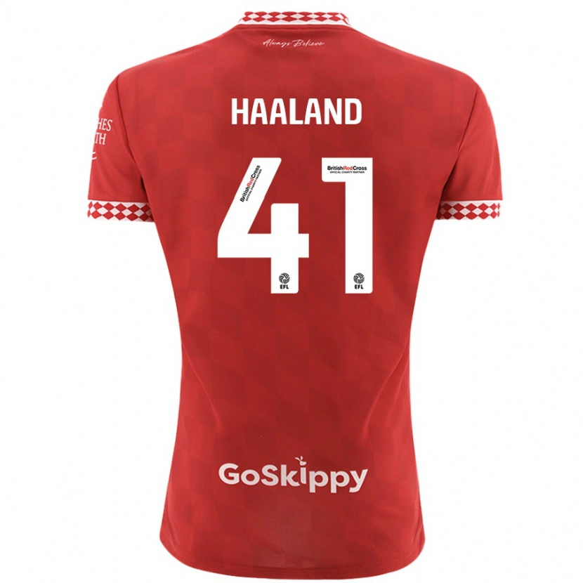 Danxen Damen Benedicte Haaland #41 Rot Heimtrikot Trikot 2024/25 T-Shirt