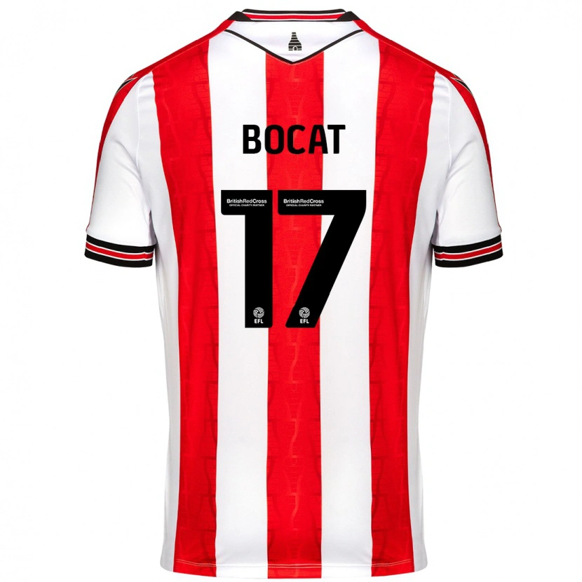 Danxen Damen Eric-Junior Bocat #17 Rot Weiß Heimtrikot Trikot 2024/25 T-Shirt