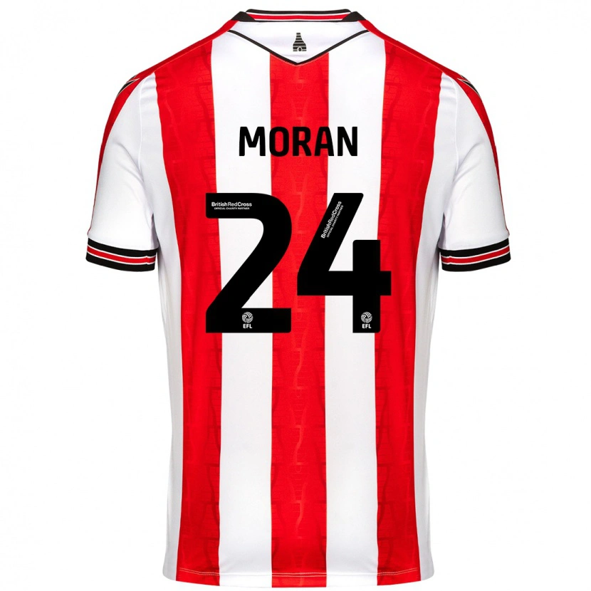 Danxen Damen Andrew Moran #24 Rot Weiß Heimtrikot Trikot 2024/25 T-Shirt