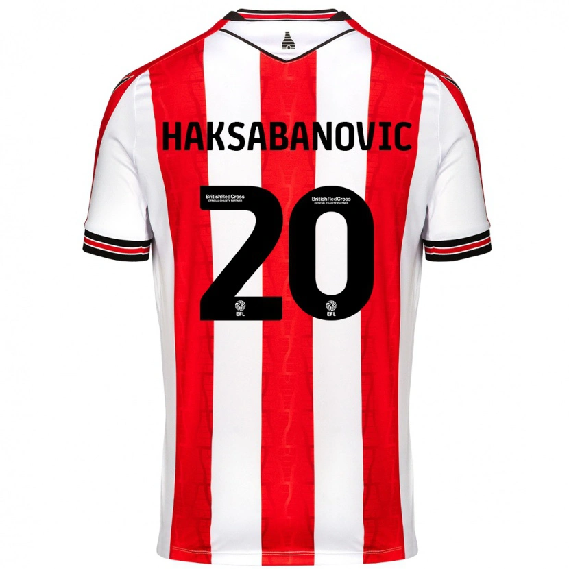 Danxen Damen Sead Hakšabanović #20 Rot Weiß Heimtrikot Trikot 2024/25 T-Shirt