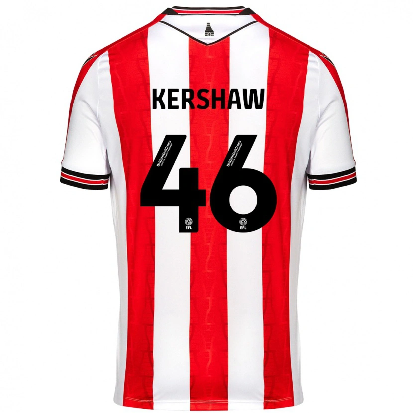 Danxen Damen Ben Kershaw #46 Rot Weiß Heimtrikot Trikot 2024/25 T-Shirt
