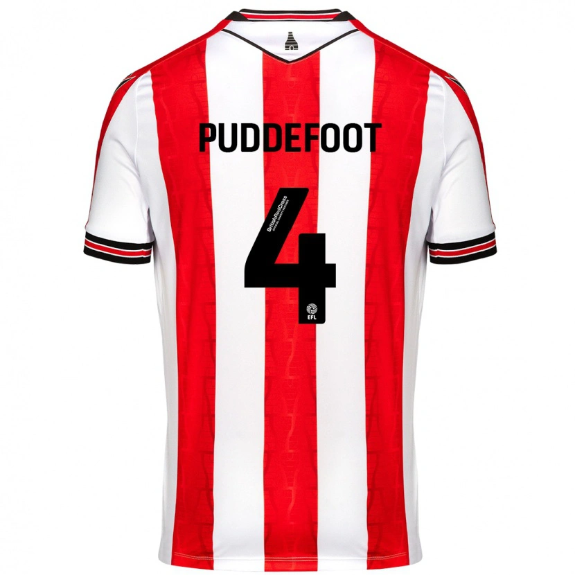 Danxen Damen Danielle Puddefoot #4 Rot Weiß Heimtrikot Trikot 2024/25 T-Shirt