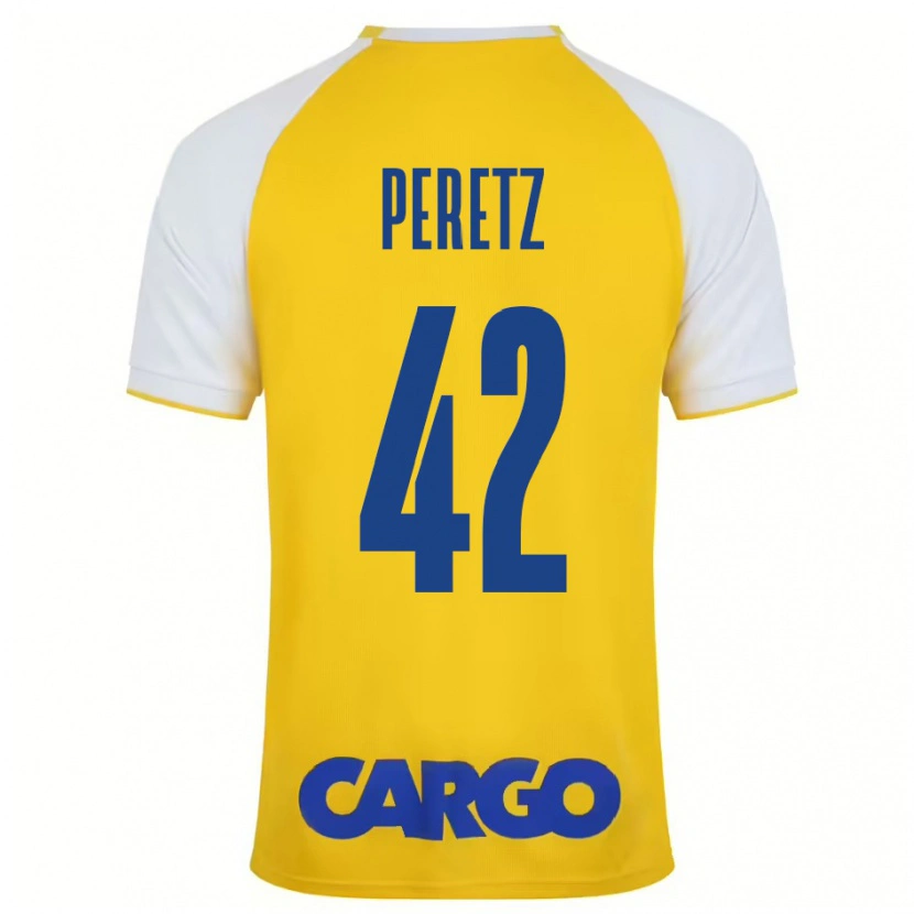 Danxen Damen Dor Peretz #42 Gelb Weiß Heimtrikot Trikot 2024/25 T-Shirt