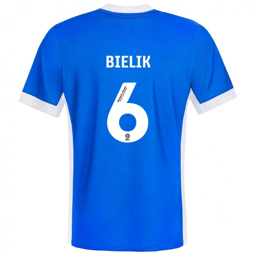 Danxen Damen Krystian Bielik #6 Blau Weiß Heimtrikot Trikot 2024/25 T-Shirt