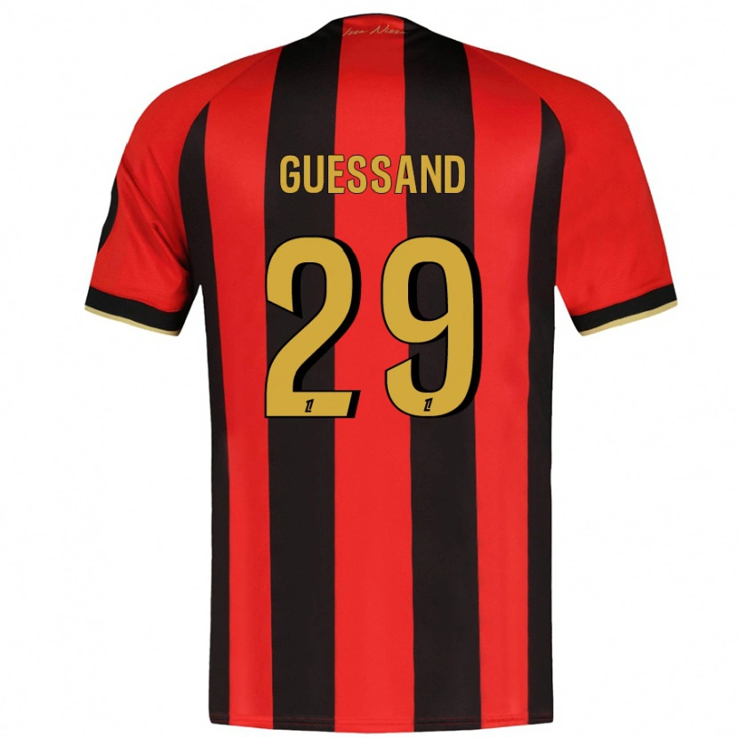 Danxen Damen Evann Guessand #29 Rot Schwarz Heimtrikot Trikot 2024/25 T-Shirt