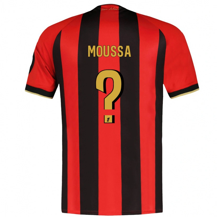 Danxen Damen Mounir Moussa #0 Rot Schwarz Heimtrikot Trikot 2024/25 T-Shirt