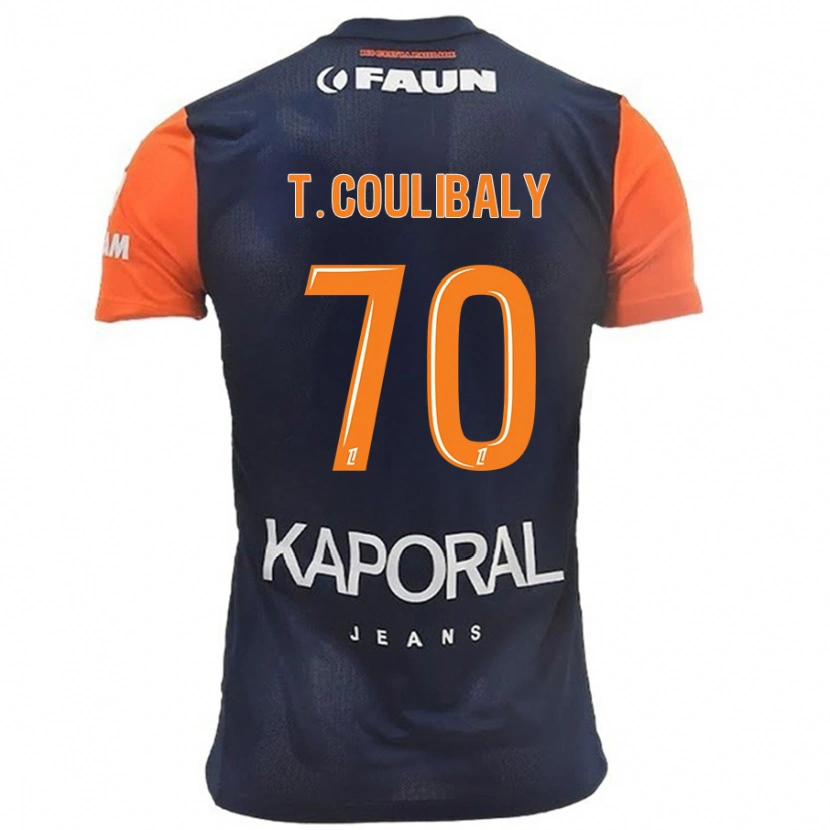 Danxen Damen Tanguy Coulibaly #70 Marineblau Orange Heimtrikot Trikot 2024/25 T-Shirt