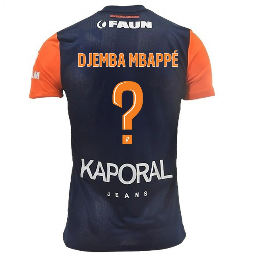 Danxen Damen Yvan Djemba Mbappé #0 Marineblau Orange Heimtrikot Trikot 2024/25 T-Shirt