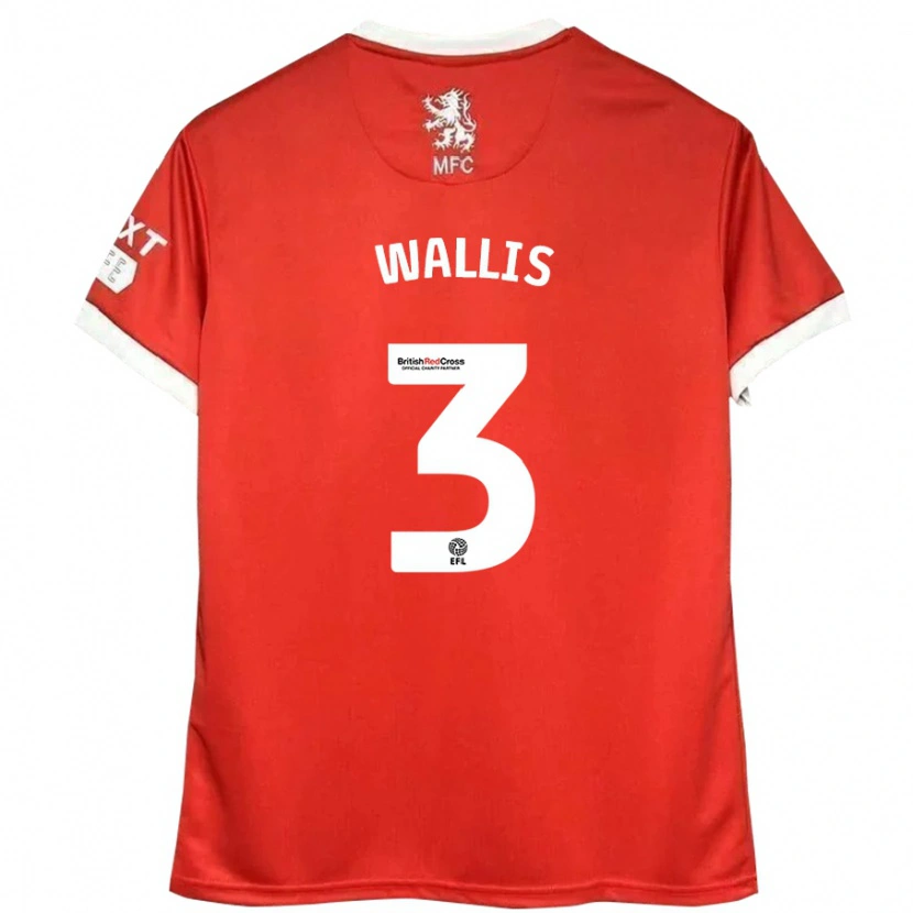 Danxen Damen Emma Wallis #3 Rot Weiß Heimtrikot Trikot 2024/25 T-Shirt